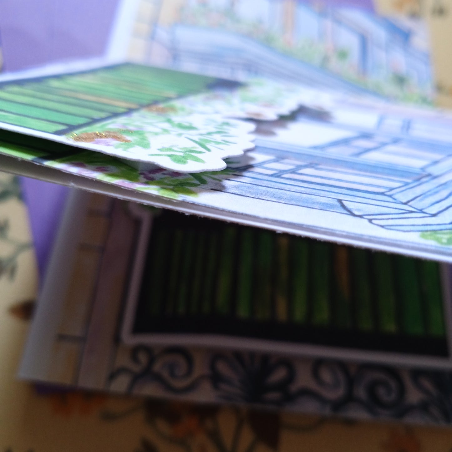 Little Taste of France Hand Painted Gouache Print Blank Card With Envelopes