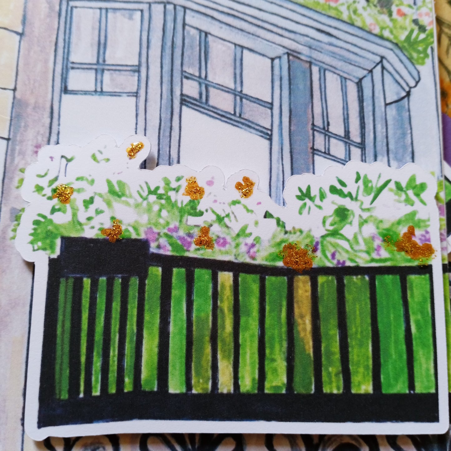 Little Taste of France Hand Painted Gouache Print Blank Card With Envelopes