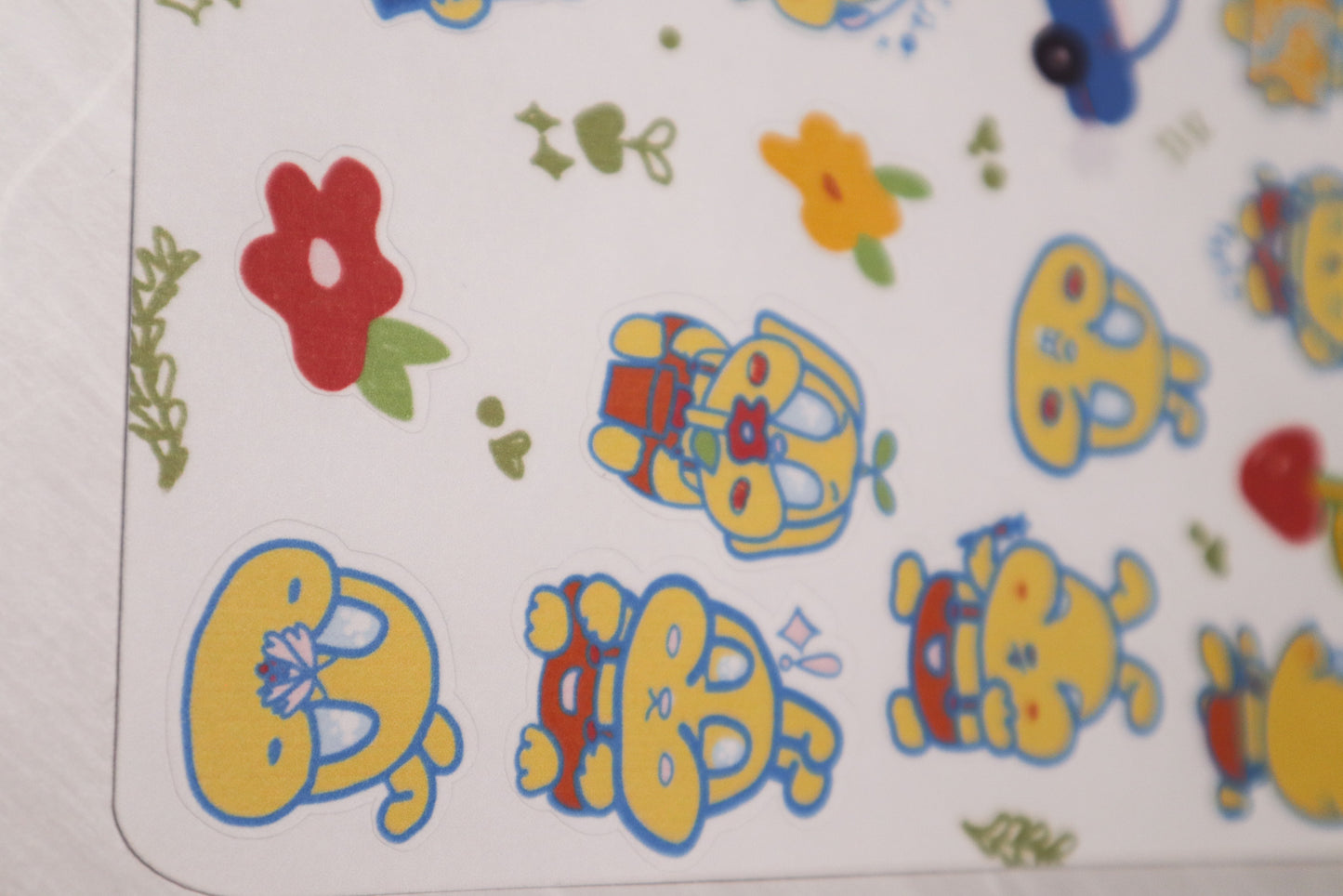 Creative Journal Sticker Sheet - Bunny Illustration, Unique Outline & Misshaped