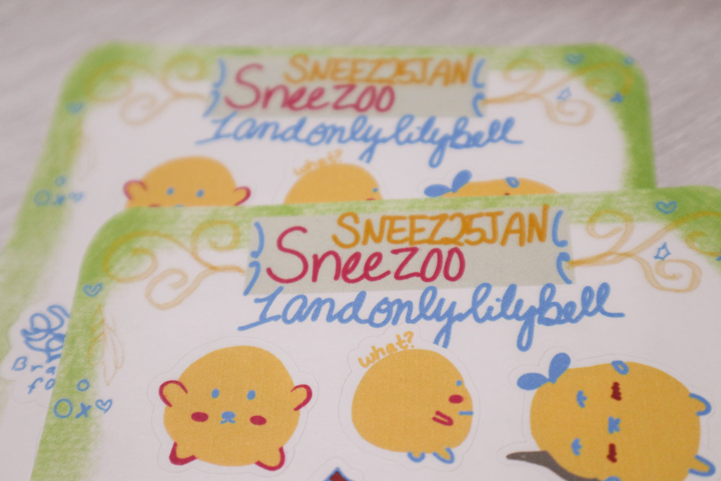 Bunny Sick Day Planner Stickers – Cute Illustrated Journal Sticker Sheet for Self-Care Days