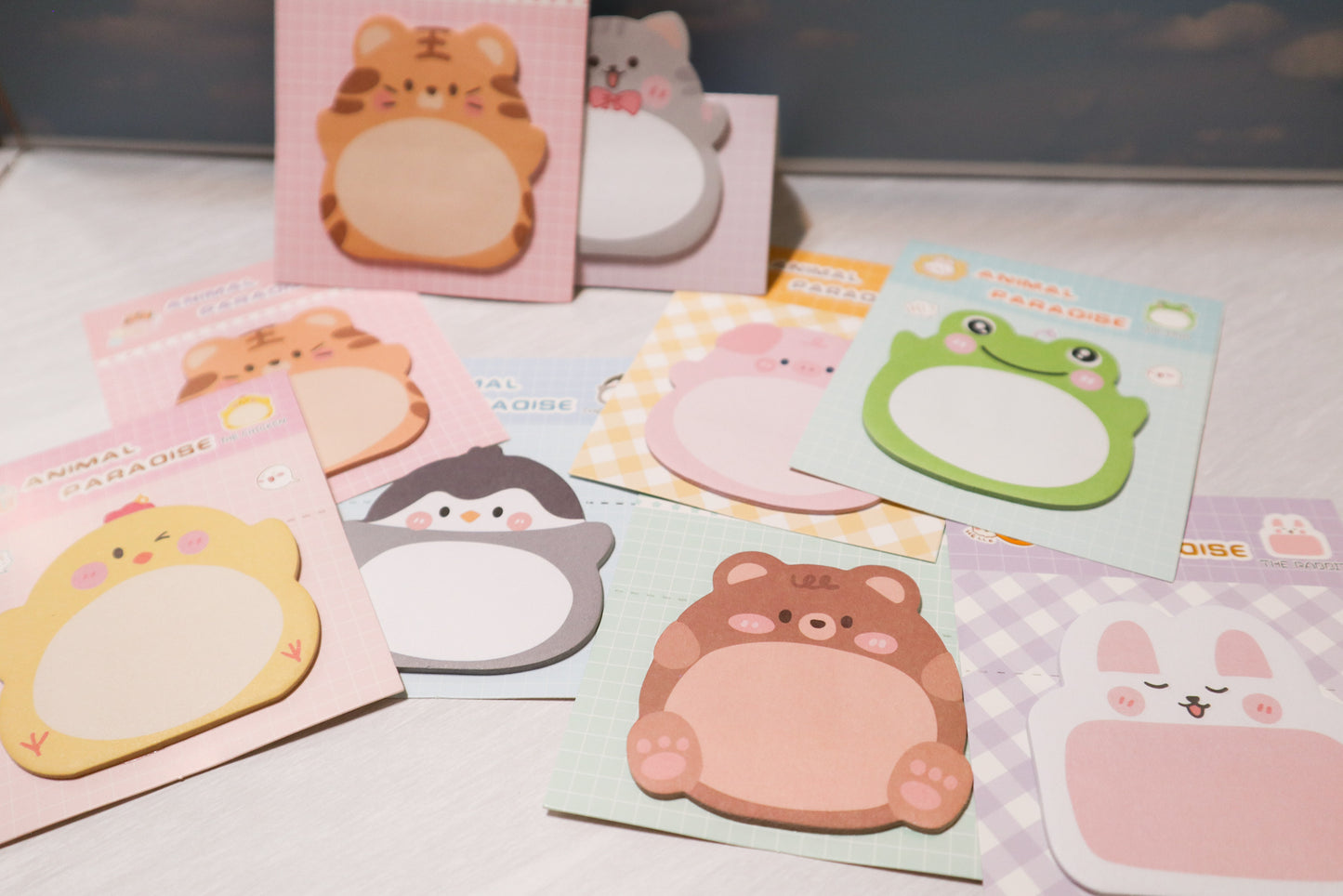 Pastel Animals Shape Mini Sticky Notepads