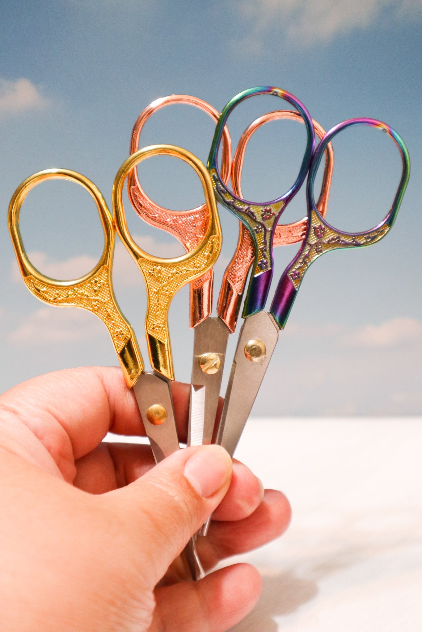 Golden Color Mini Craft Scissors