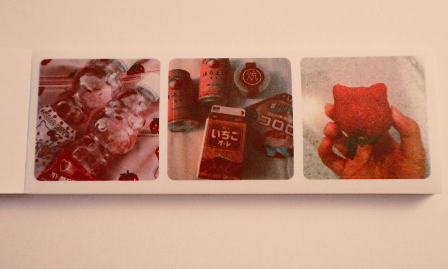 (Orange Theme) Fall Nostalgia Polaroid Sticker Book – Landscape Pad with Whimsical Ephemera Photo Stills