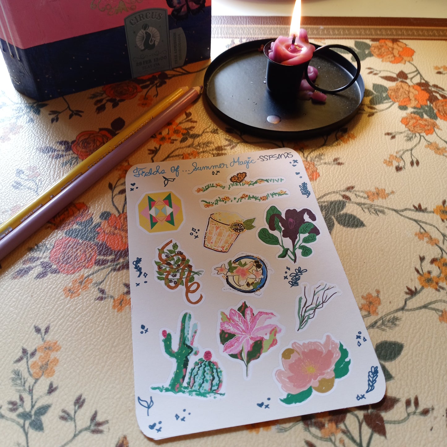 Fields of Summer Magic Sticker Sheet| Journal stickers