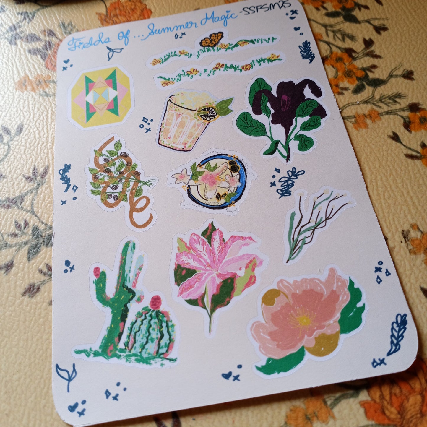 Fields of Summer Magic Sticker Sheet| Journal stickers