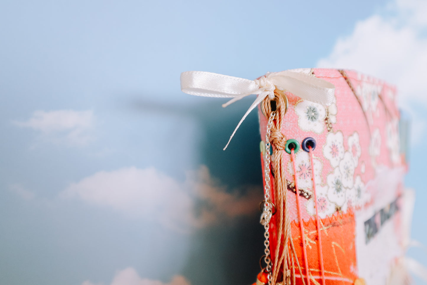 Handmade Vintage Soft Cover with Fabric Collage Journal| Junk Journal