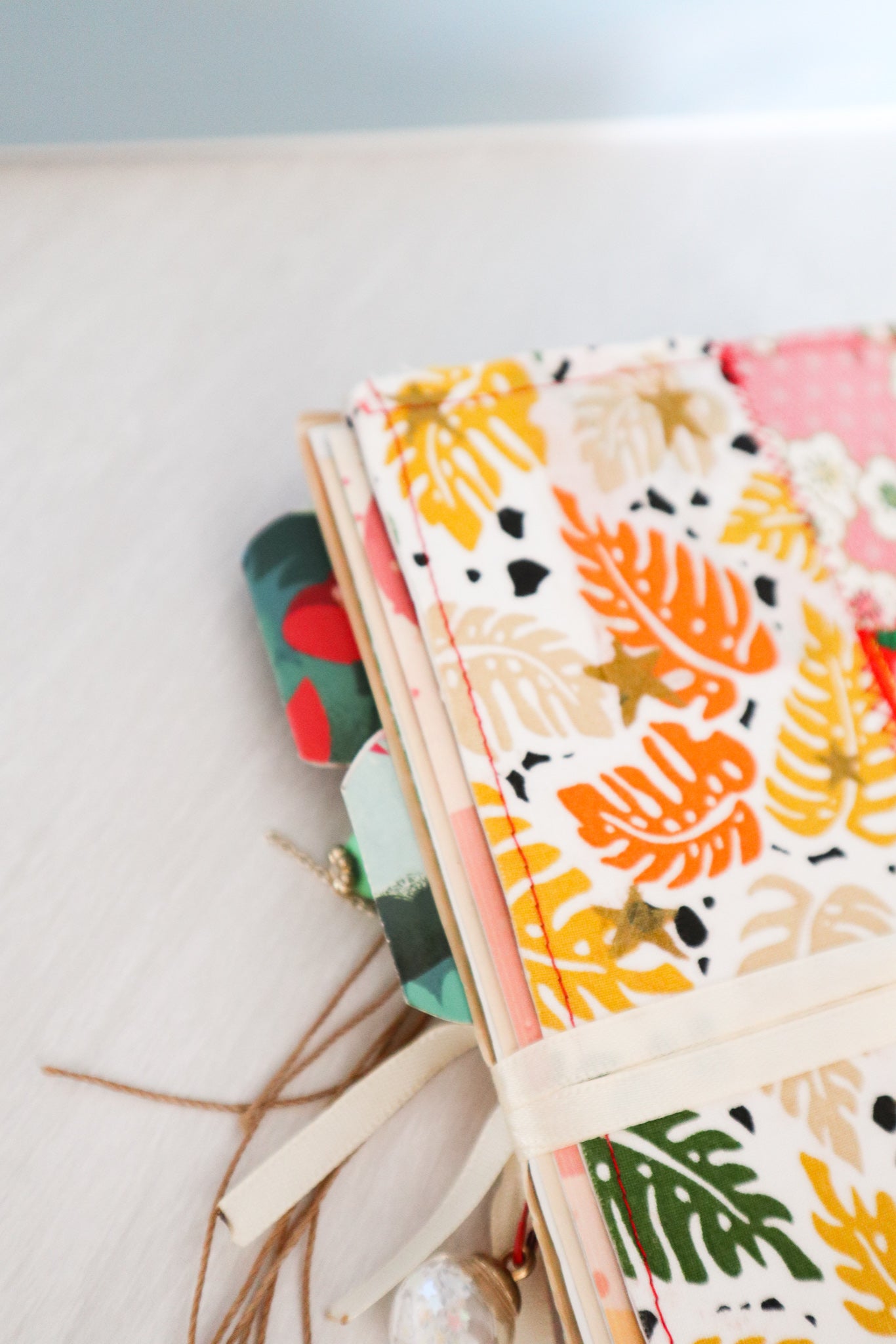 Handmade Vintage Soft Cover with Fabric Collage Journal| Junk Journal