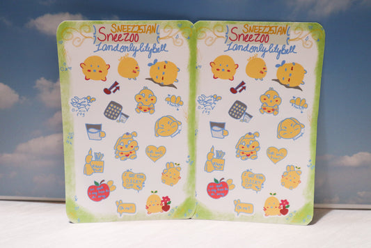 Bunny Sick Day Planner Stickers – Cute Illustrated Journal Sticker Sheet for Self-Care Days