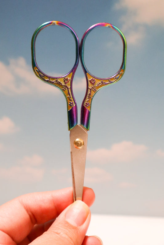 Chrome Peacock Mini Craft Scissors