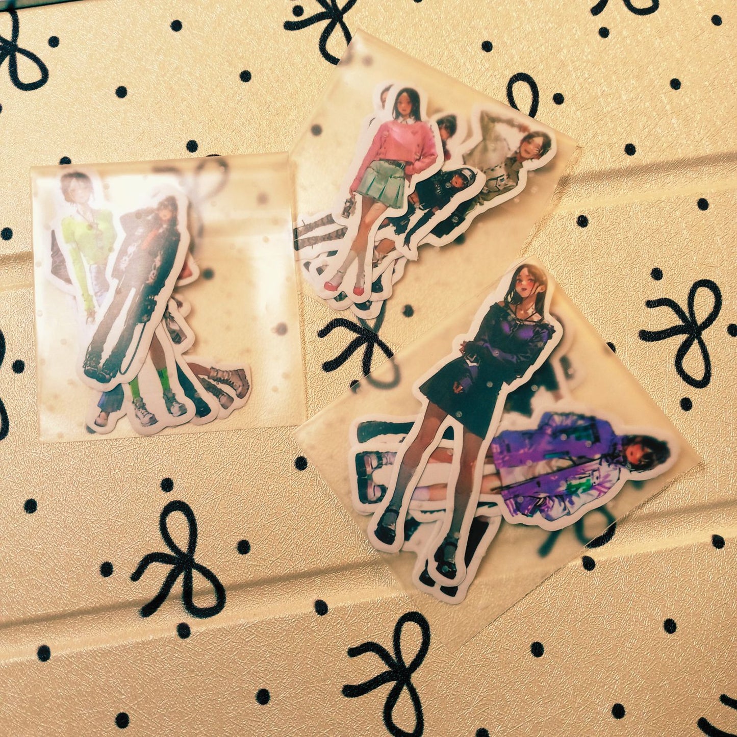 Girl Outfit Sticker Set with Poses – 5-Piece Pastel Variety Pack for Journaling