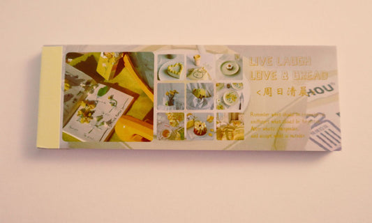 (Yellow Theme) Fall Nostalgia Polaroid Sticker Book – Landscape Pad with Whimsical Ephemera Photo Stills