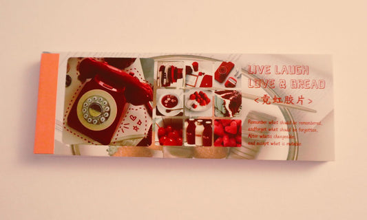 (Orange Theme) Fall Nostalgia Polaroid Sticker Book – Landscape Pad with Whimsical Ephemera Photo Stills